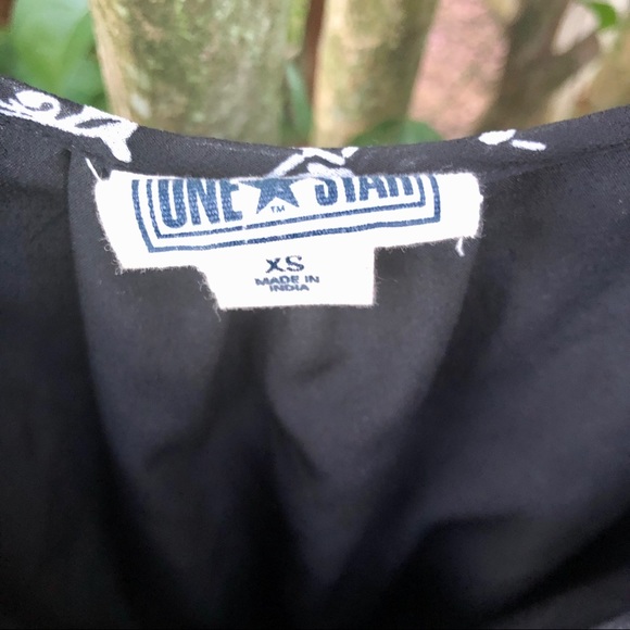 Converse Dress Floral V-Neck Black & White Cottagecore XS - Picture 4 of 10